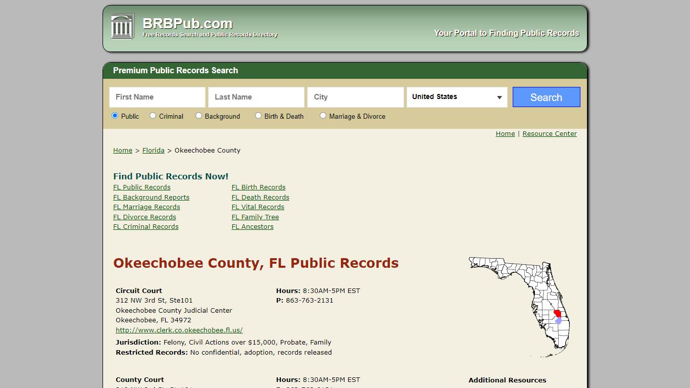 Okeechobee County Public Records | Search Florida ...